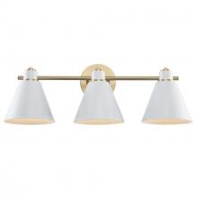  22593 AG-WH - Vanity Lighting Antique Gold/White